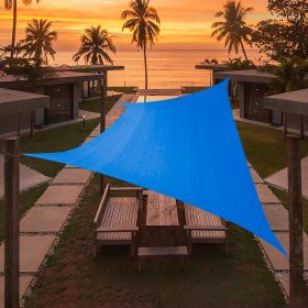 Artpuch Custom Size Sky Blue Sun Shade Sail Triangle Canopy 185 GSM Durable Fabric UV Block Awning for Outdoor Patio Garden Backyard (Customized Avail (Color: Sky Blue, size: 06'x09')